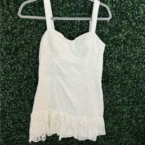 Lilly Pulitzer Size 4 White Eyelet Lace Romper